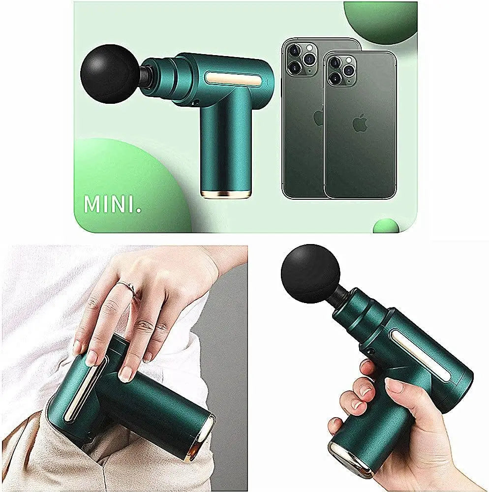 6 Speeds Portable Massage Gun With 4 Heads